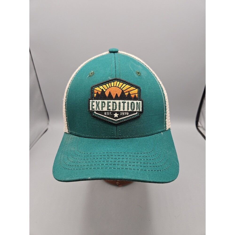 Expedition George Est 1979 Hat Green Patch Trucker Cap Adult  Mesh Snapback
